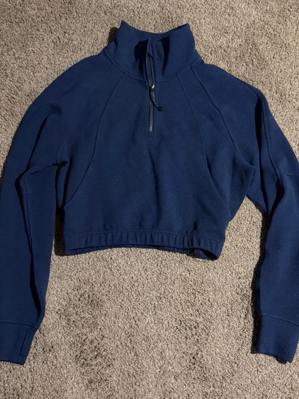 Lululemon Scuba Waffle Cropped Half Zip